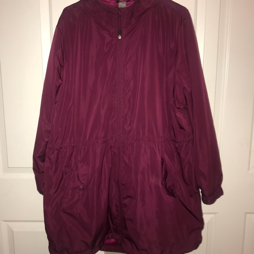 Maroon rain jacket from old navy